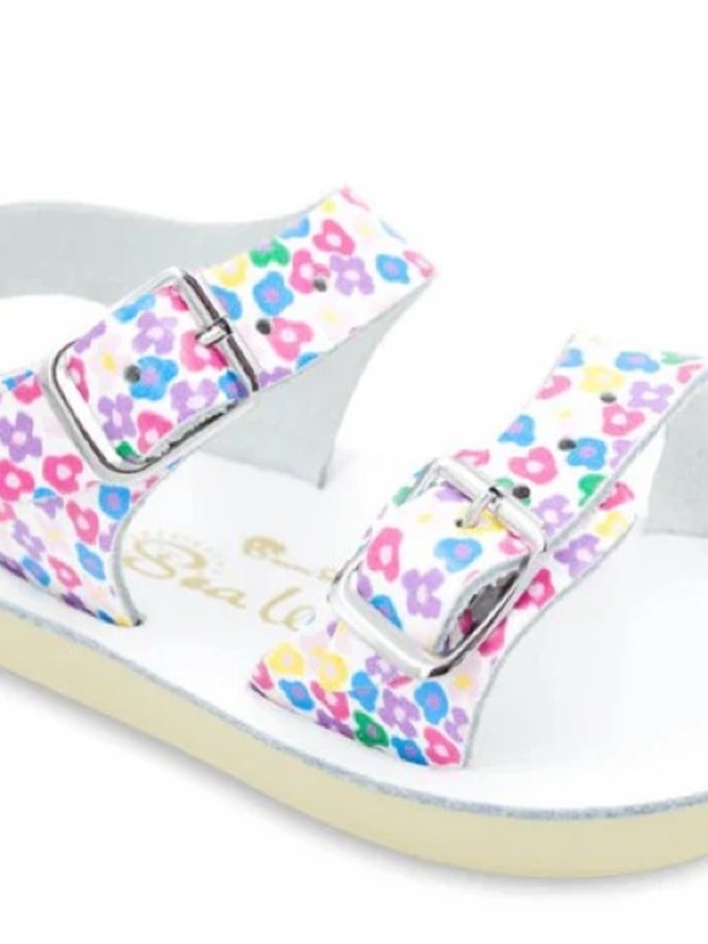 SALT WATER Sun-San Sea Wee flower sandals size 5 toddler
